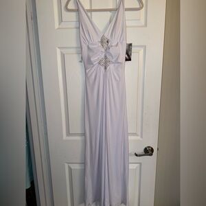 Rampage Y2K White Embellished Cutout Maxi Dress Size Small